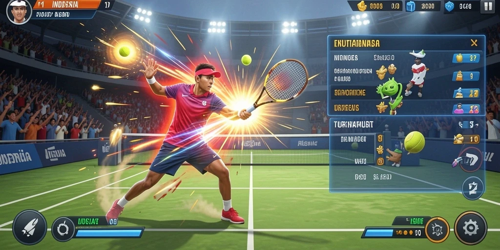 Screenshot dari momen pertandingan yang mendebarkan.