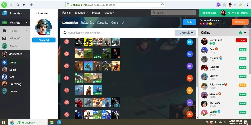 Fitur chat untuk interaksi antar pemain.