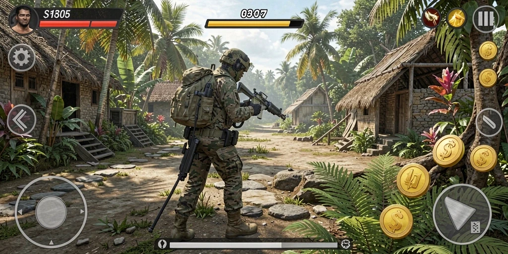 Screenshot menunjukkan pemandangan indah di salah satu lokasi permainan.